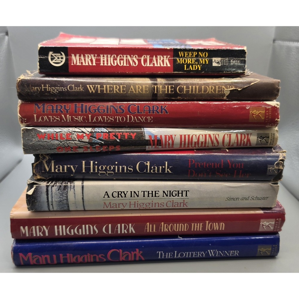 Mary Higgins Clark Lot 8 Mystery Thriller Books 7 Hardcover 1 Paperback Vintage